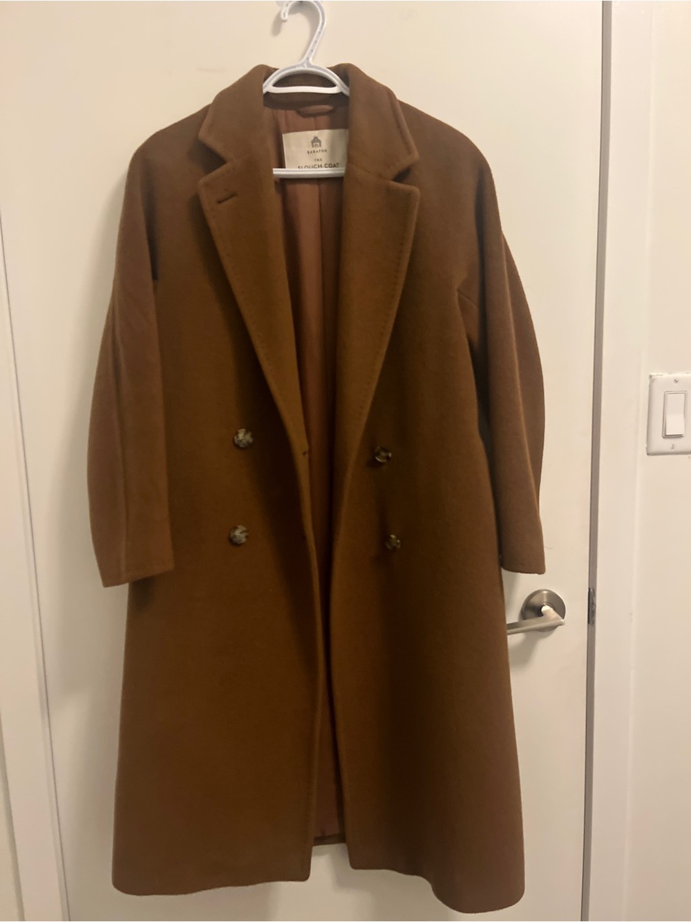 Babaton Slouch Coat in Deep Camel